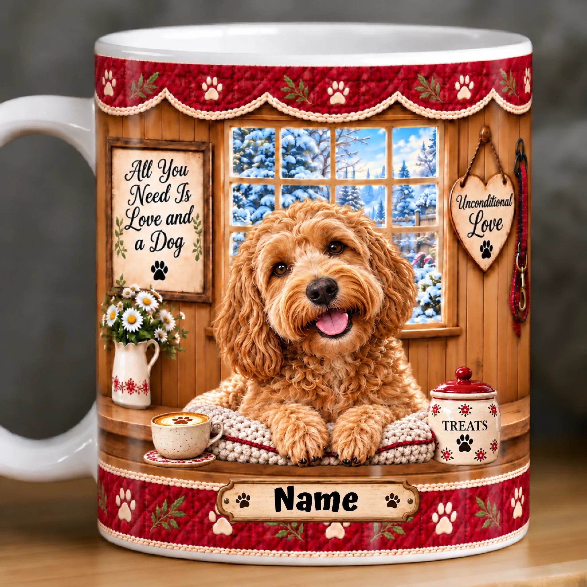 Handwritten dog love mug mockup-3