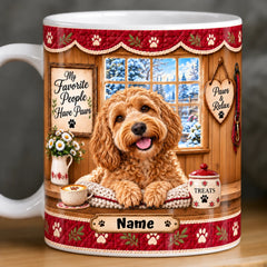 Left-handle mug with paw-themed signs-3